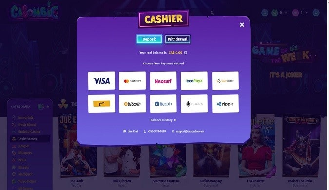 Direct Casombie Casino Wire Transfer